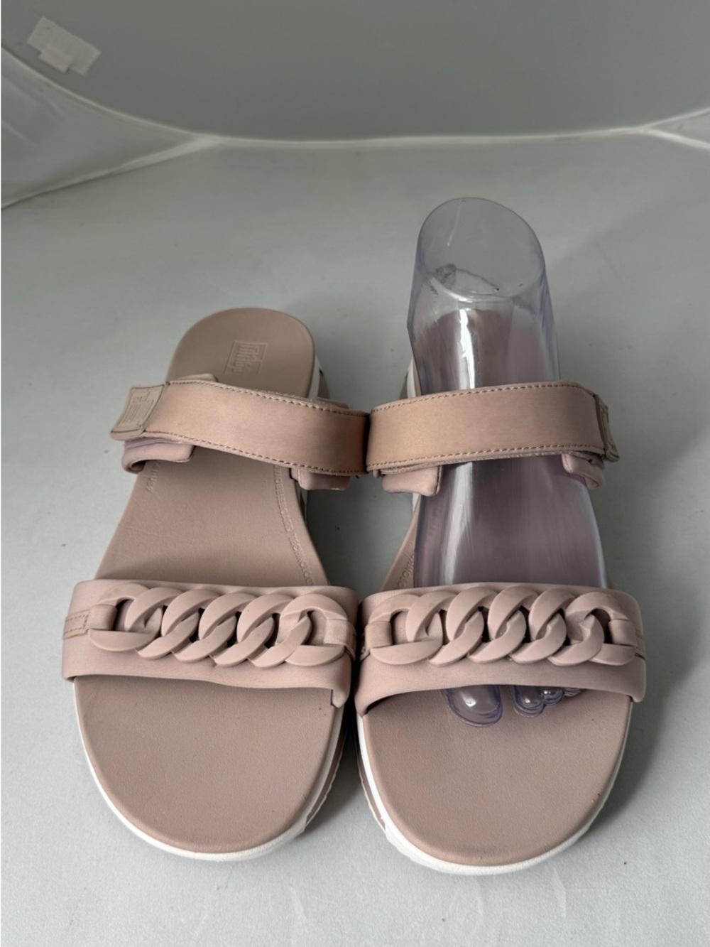 Fitflop Women's Blush Chain-Accent Slide Sandals